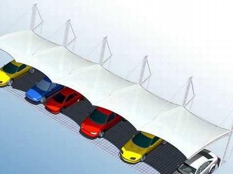 索膜結構停車棚效果圖 